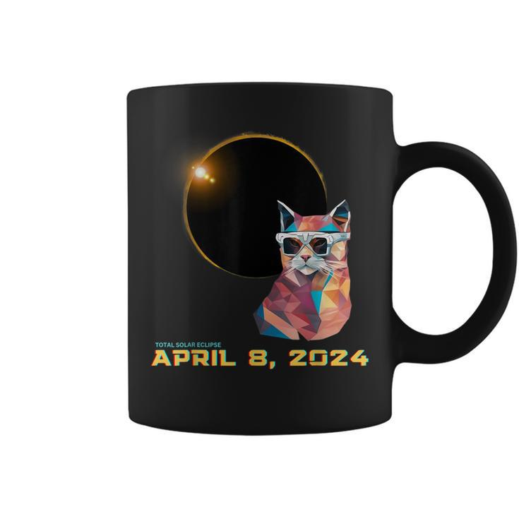 2024 Solar Eclipse Cat Wearing Solar Glasses Eclipse Coffee Mug