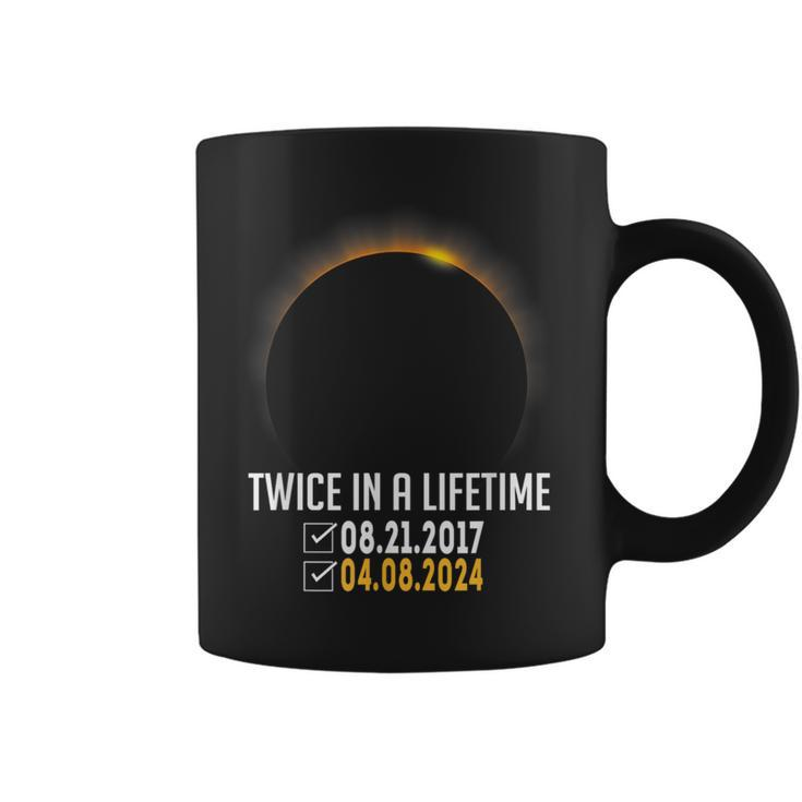 2024 Solar Eclipse Twice In Lifetime April 08 2024 Coffee Mug