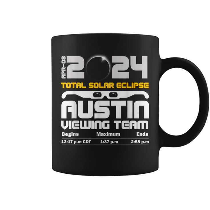 2024 Total Solar Eclipse Austin Tx Schedule Viewing Team Coffee Mug