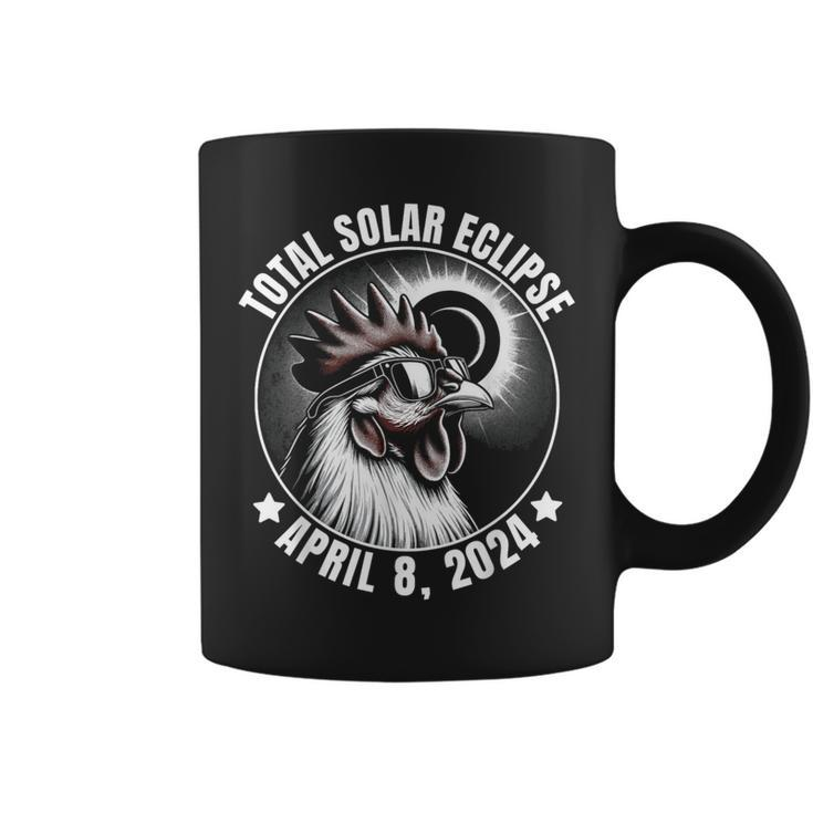 2024 Total Solar Eclipse Chicken Wearing Glasses Totality Coffee Mug