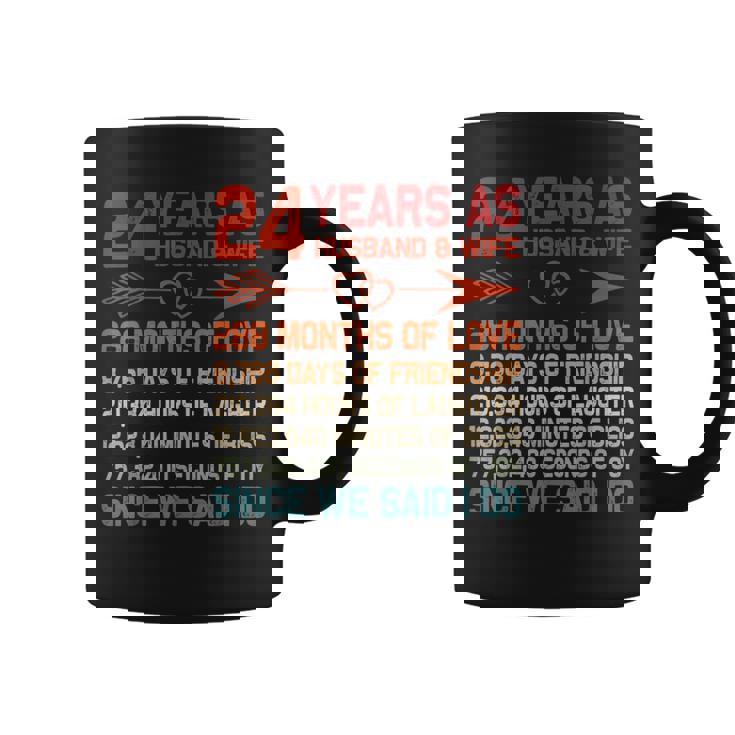 24 Years As Husband & Wife 24Th Anniversary For Couple Coffee Mug