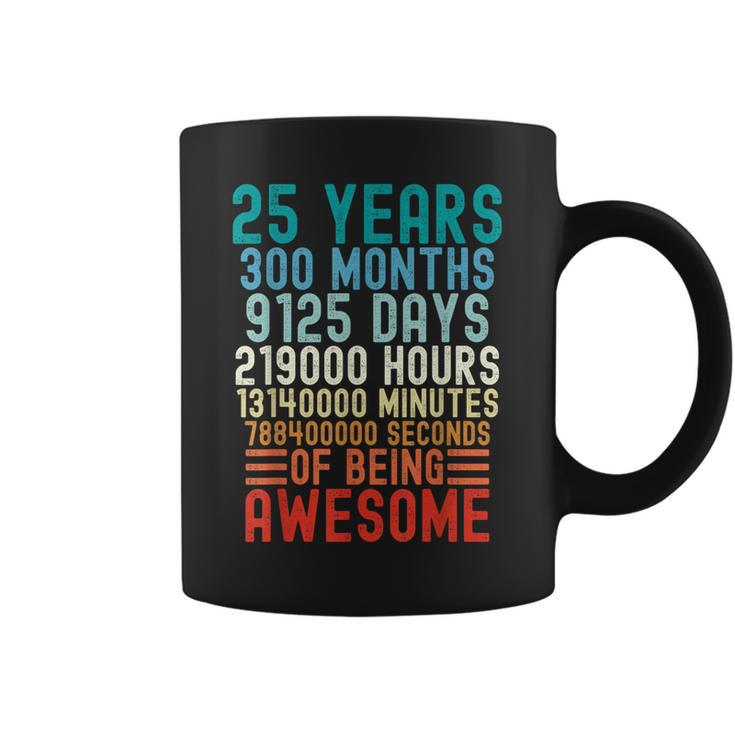 25 Years 300 Months Of Being Awesome Vintage 25Th Birthday Coffee Mug