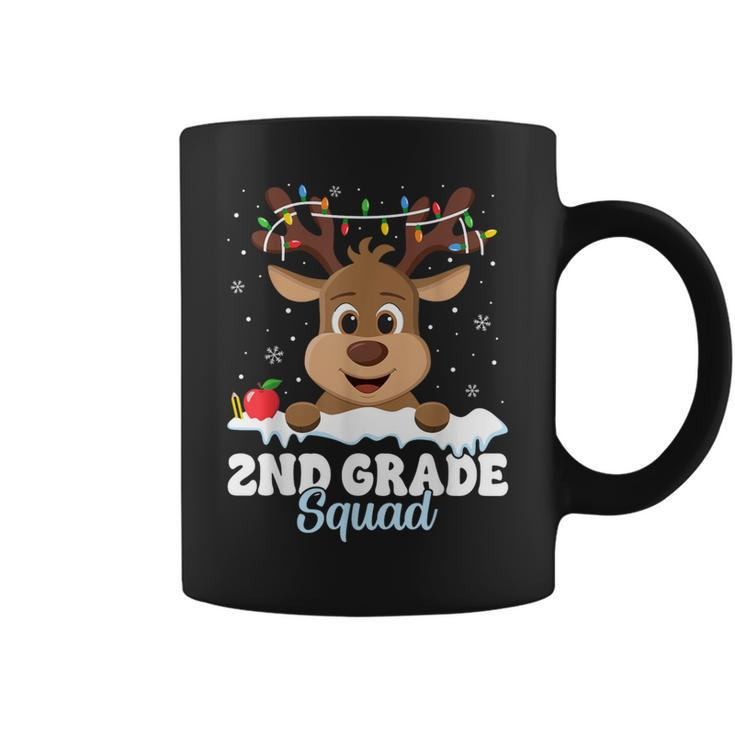 2Nd Grade Teacher Christmas Second Grade Squad Reindeer Xmas Coffee Mug