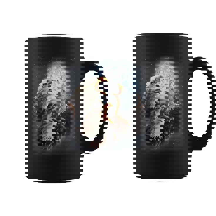 3 Eagles Howling At The Moon Eagle Bird Lover Birder Coffee Mug