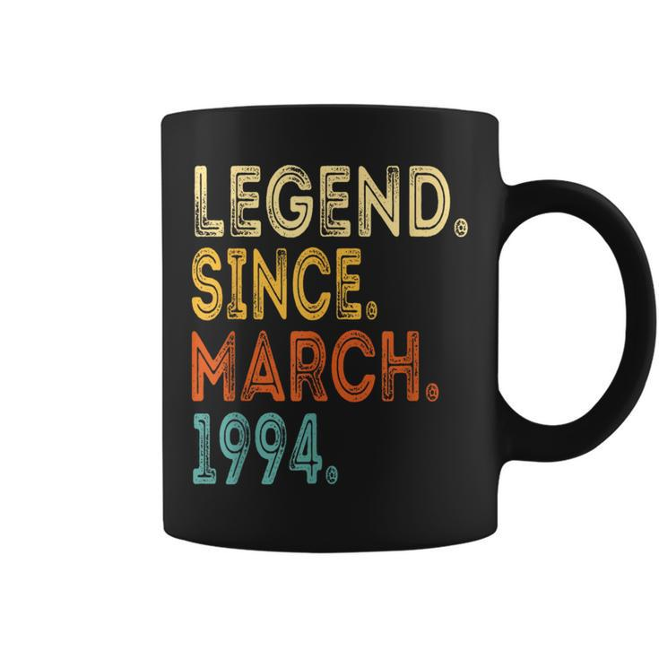 30 Years Old Legend Since March 1994 30Th Birthday Coffee Mug