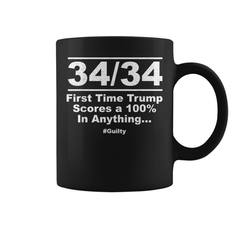 34 Out Of 34 First Time Trump Scores 100 Ny Trial Guilty Coffee Mug