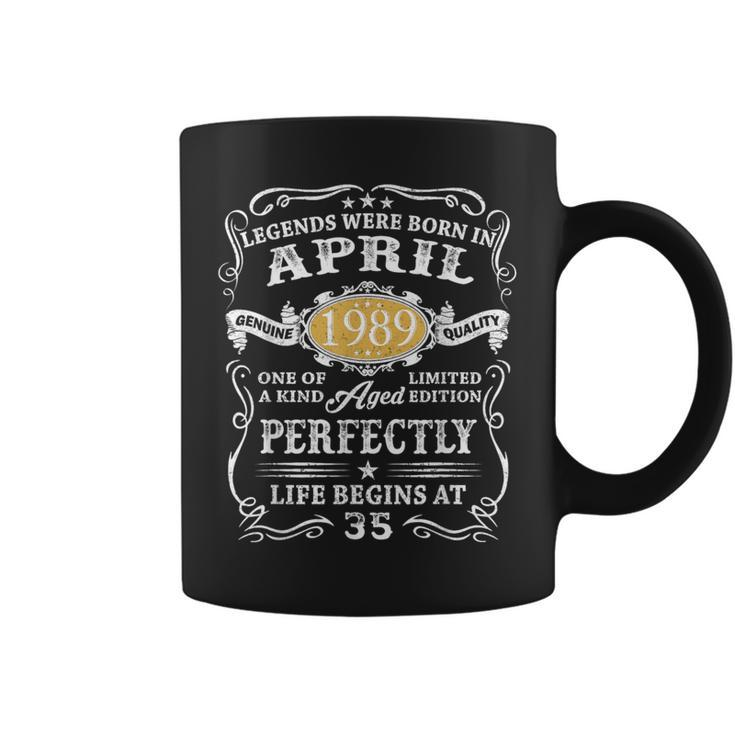 35 Years Old Vintage Legends Born April 1989 35Th Birthday Coffee Mug