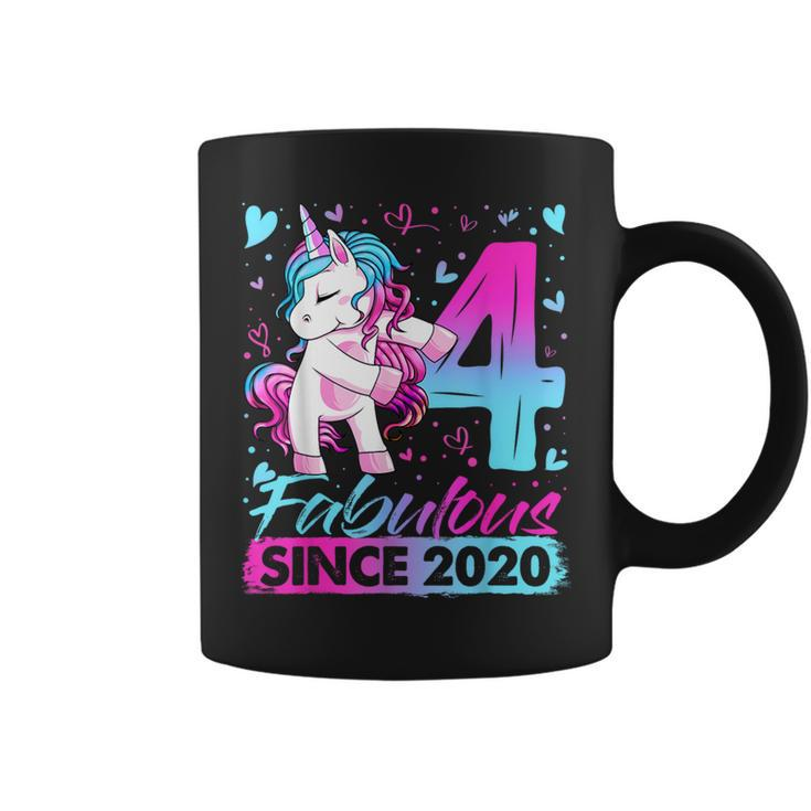 4 Years Old Flossing Unicorn 4Th Birthday Girl Party Coffee Mug