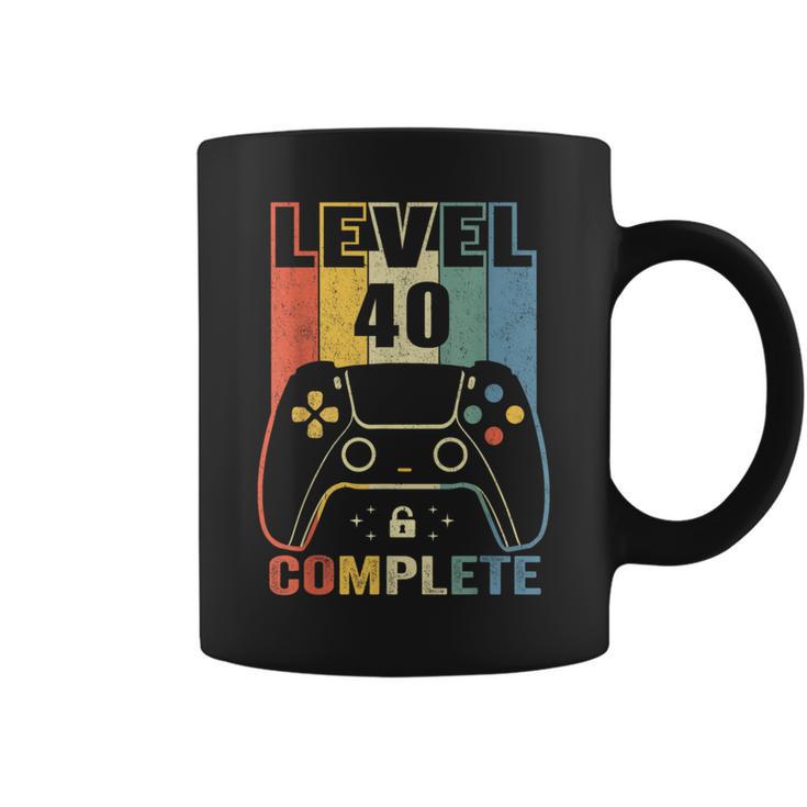 40 Años Cumpleaños Hombre Regalo Divertido Level 40 Taza de café