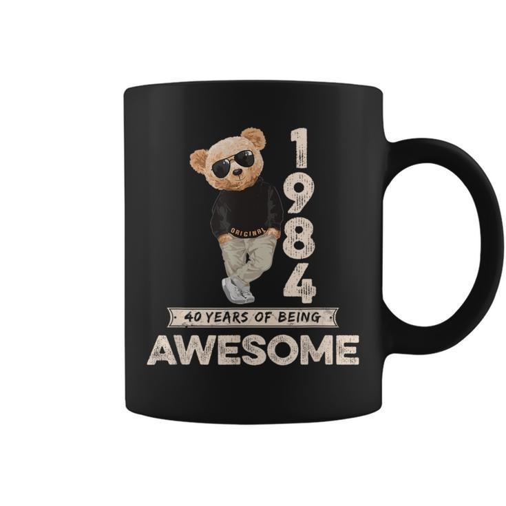 40Th Birthday 1984 Original Awesome Teddy Bear Coffee Mug