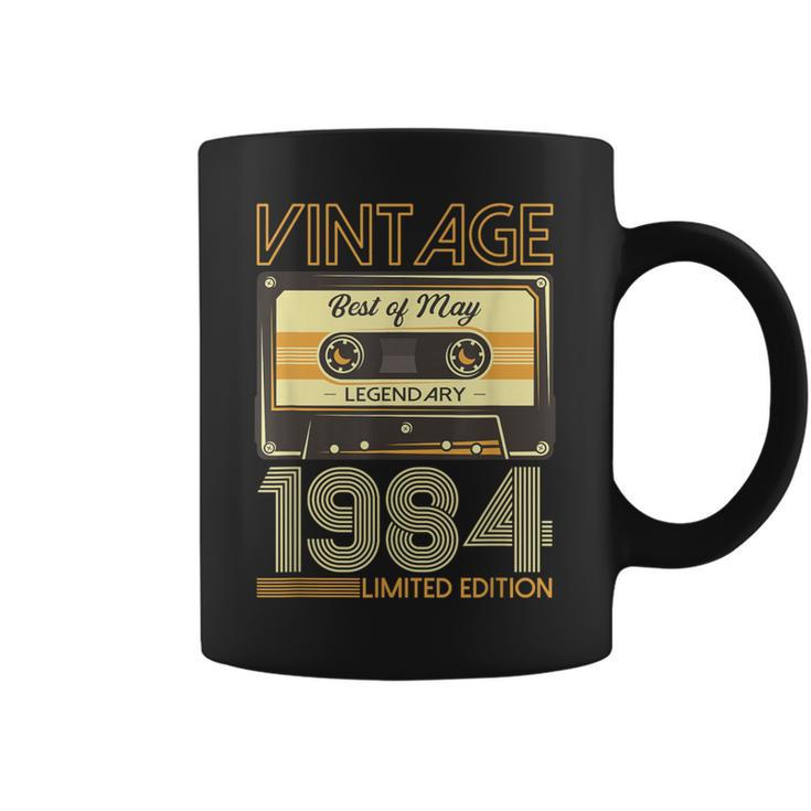 40Th Birthday Man May Vintage 1984 Vintage Cassette Coffee Mug