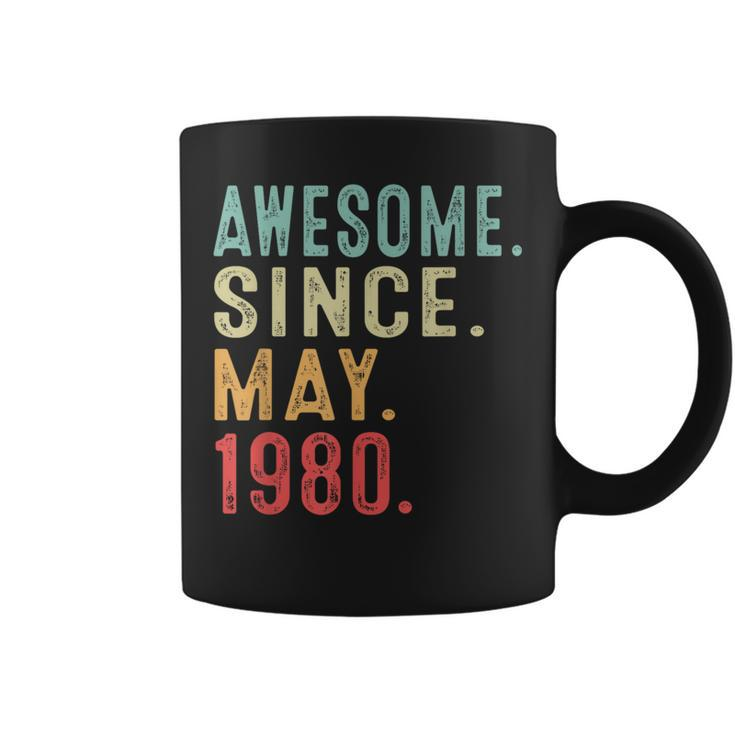 44 Years Old Awesome Since May 1980 44Th Birthday Coffee Mug