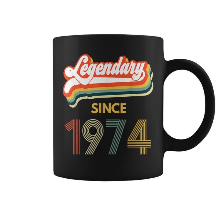 45Th Birthday Legendary Since 1974 Vintage Retro Women Coffee Mug