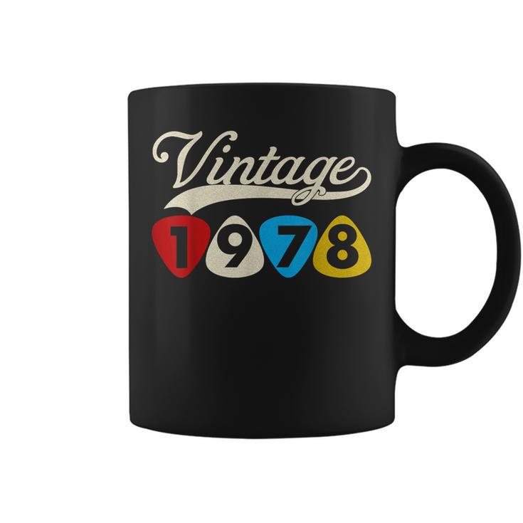 46Th Birthday Guitar Pick Retro Vintage 1978 Coffee Mug