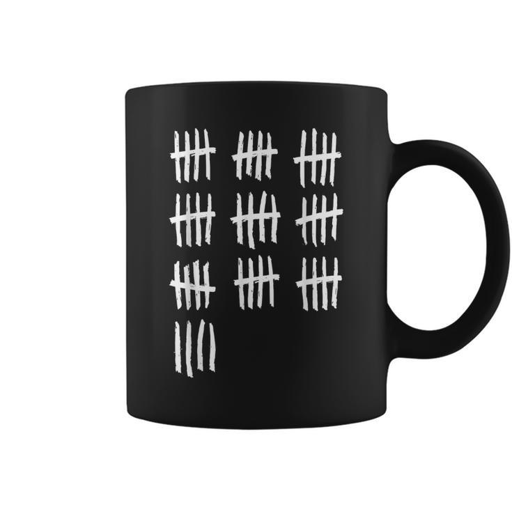 49Th Birthday Outfit 49 Years Old Tally Marks Anniversary Coffee Mug