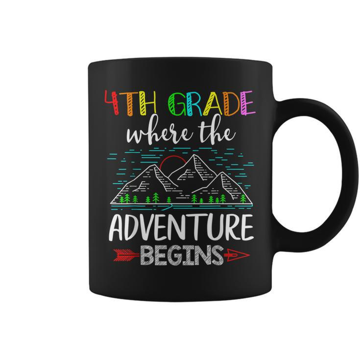 4Th Grade Where The Adventure Begins Teacher Coffee Mug