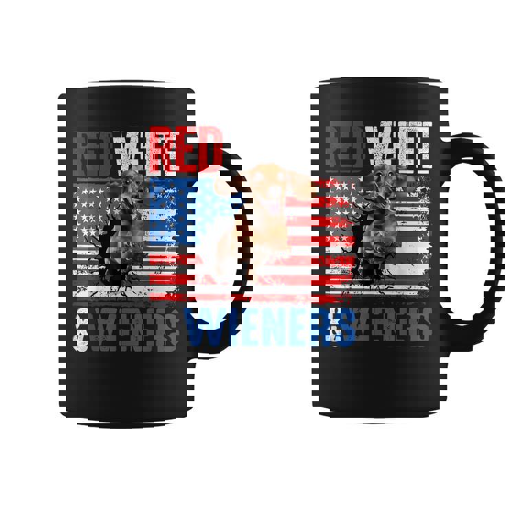 4Th Of July Dachshund Dog Red White And Wieners Coffee Mug