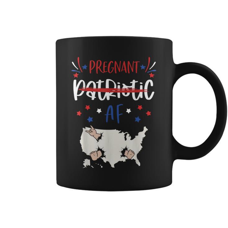 4Th Of July Pregnancy Patriotic Af Pregnant Man Women Coffee Mug