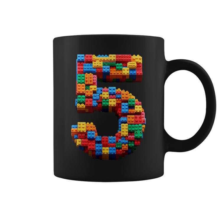 5 Year Old Blocks Building Master Builder 5Th Birthday Boy Coffee Mug