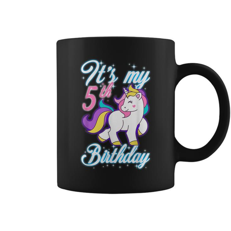 5 Year Unicorn Outfit Its My 5Th Birthday Coffee Mug