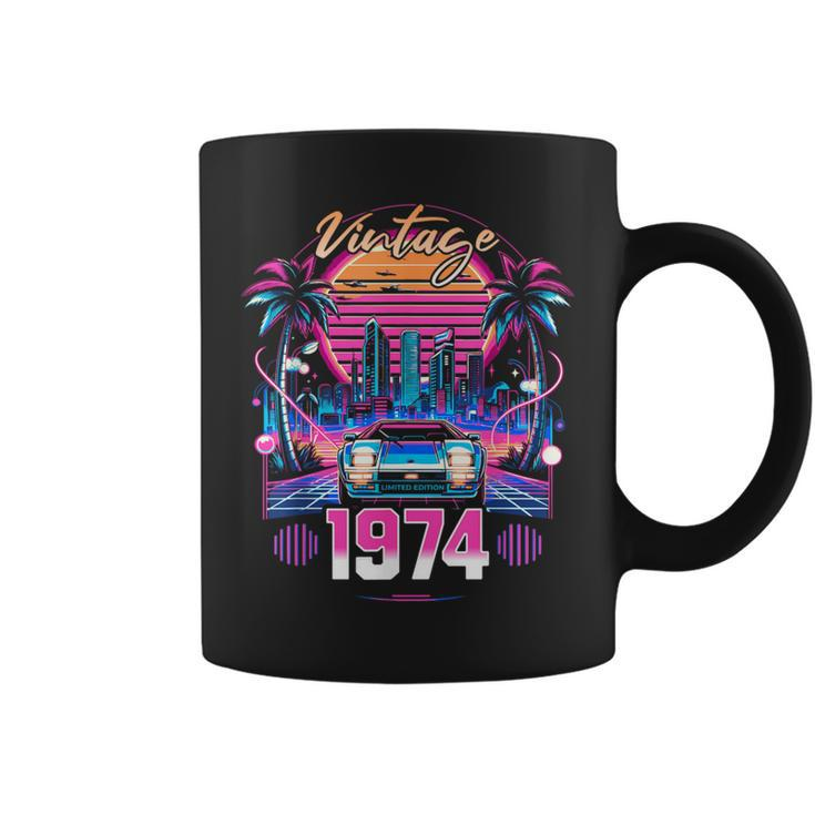 50 Years Old Synthwave Aesthetic Vintage 1974 50Th Birthday Coffee Mug