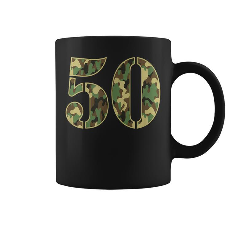 50Th Birthday Soldier Number 50 Year Old Military Camo Coffee Mug