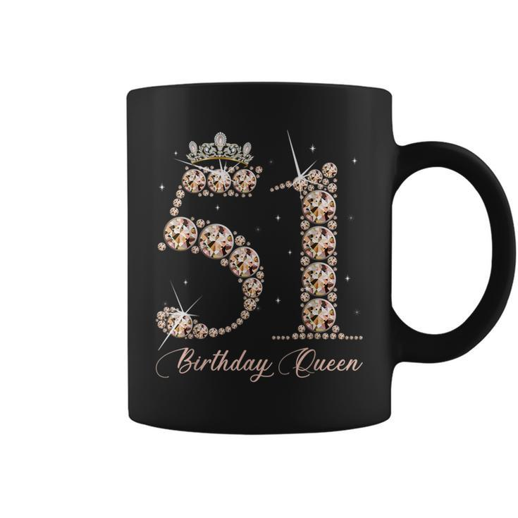 51 Year Old Its My 51St Birthday Queen Diamond Heels Crown Coffee Mug
