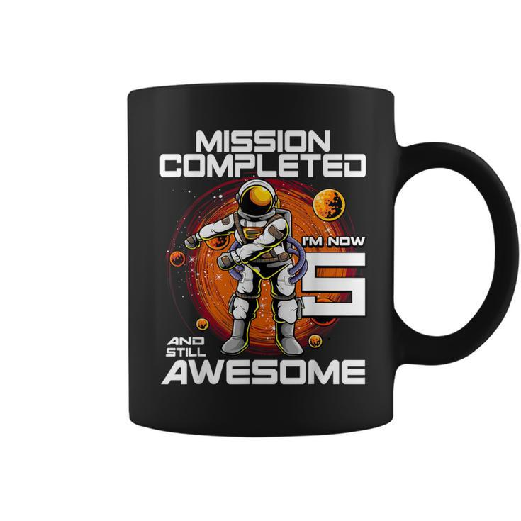 5Th Birthday Astronaut 5 Years Old Outer Space Birthday Coffee Mug