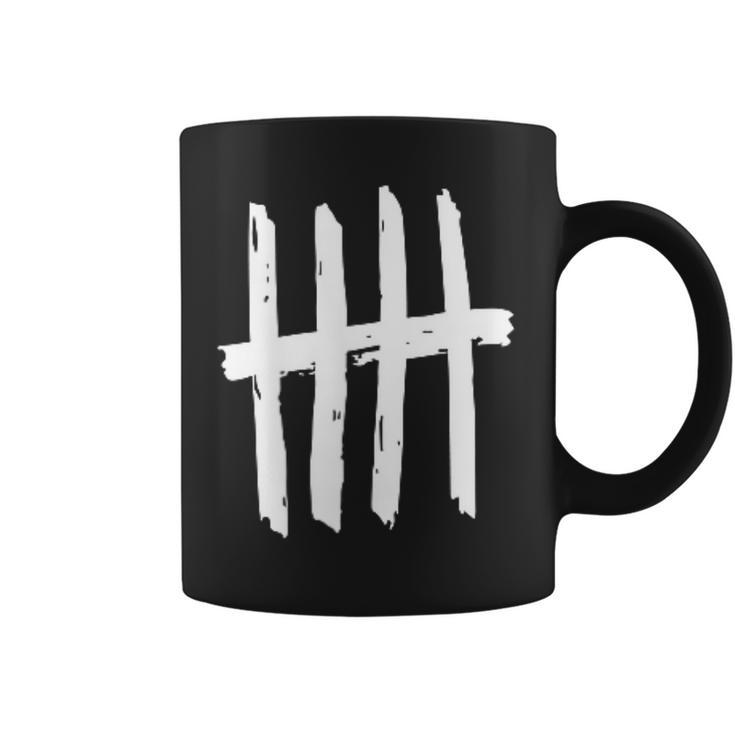 5Th Birthday Outfit 5 Years Old Tally Marks Anniversary Coffee Mug