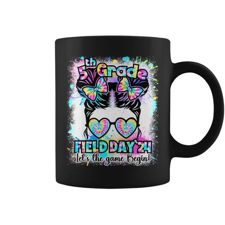 5Th Grade Field Day 2024 Let Game Begin Messybun Teacher Kid Coffee Mug