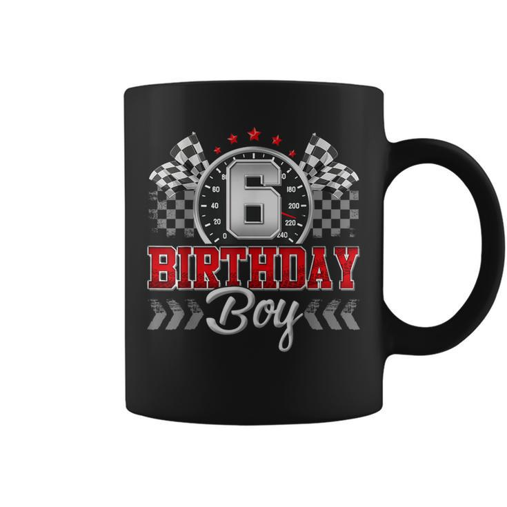 6 Six Year Old Race Car 6Th Birthday Boy 6Yr Racing Pit Crew Coffee Mug