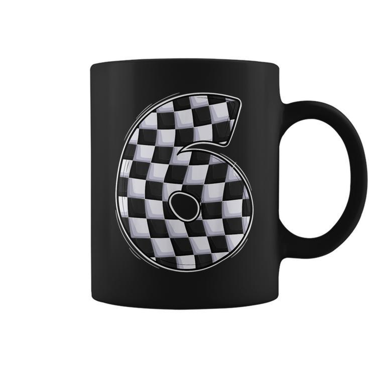 6 Year Old Pit Crew Boy Car Racing 6Th Birthday Race Car Coffee Mug