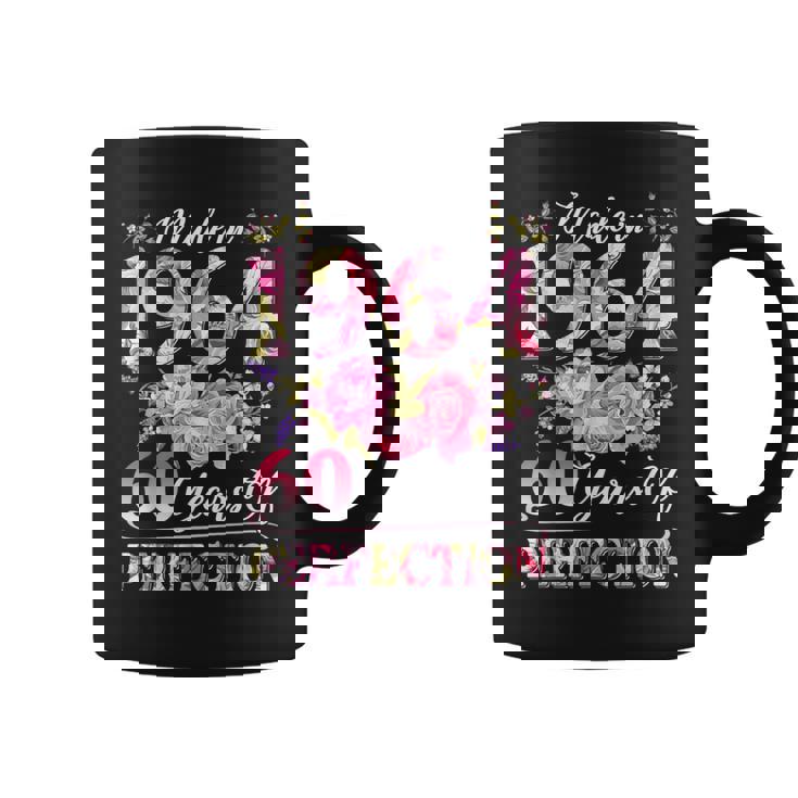 60 Year Old Made In 1964 Birthday Floral 60Th Birthday Women Coffee Mug