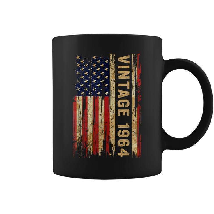 60 Years Old Vintage 1964 American Flag 60Th Birthday Men Coffee Mug ...
