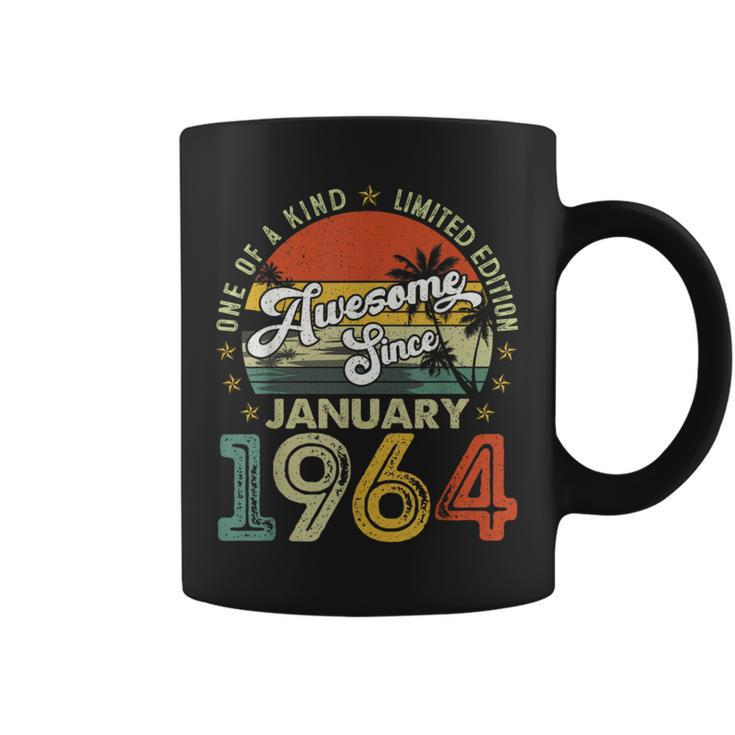 60 Years Old Vintage January 1964 60Th Birthday Women Coffee Mug