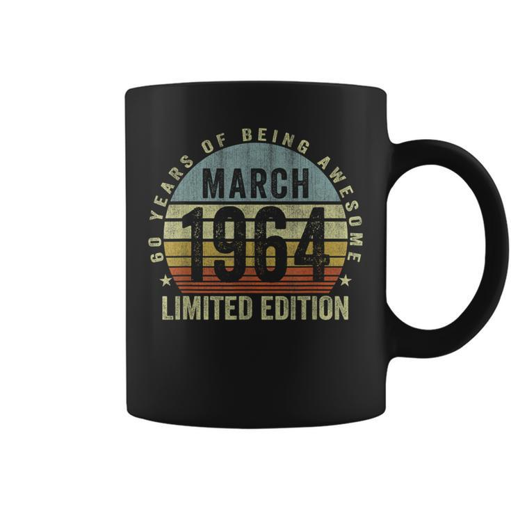 60 Years Old Vintage March 1964 60Th Birthday Retro Coffee Mug
