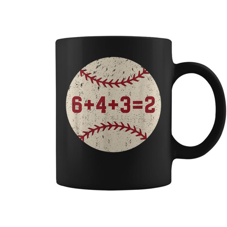 6432 Baseball Double Play Retro Baseball Player Coffee Mug