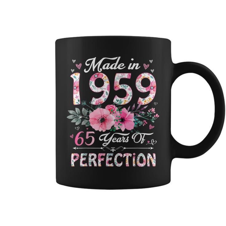 65 Year Old Made In 1959 Floral 65Th Birthday Women Coffee Mug