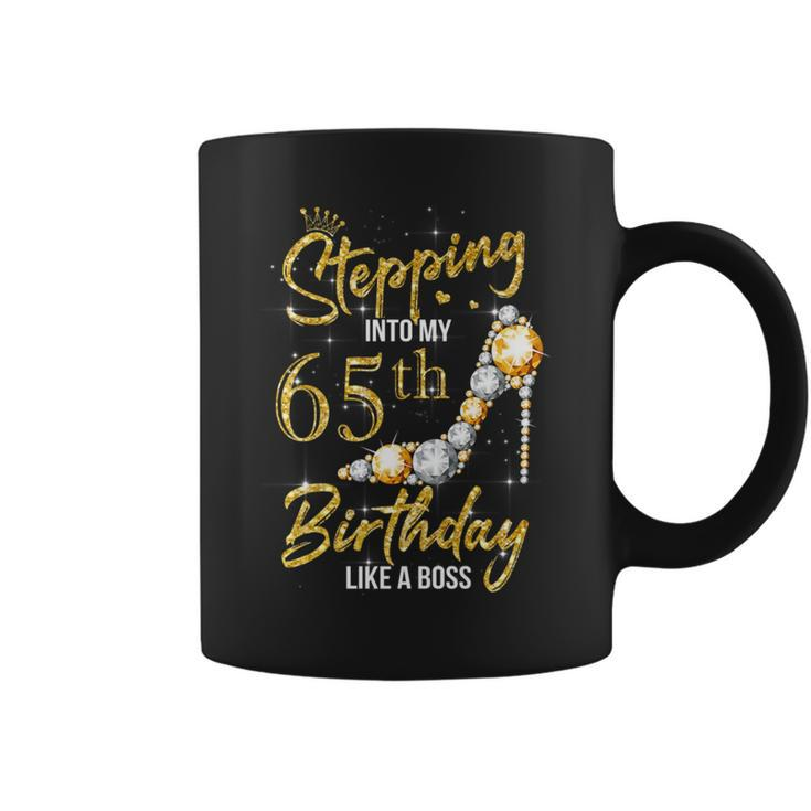 65 Year Old Stepping Into My 65Th Birthday Like A Boss Coffee Mug