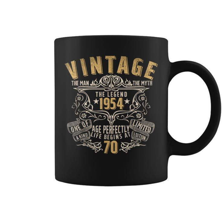 70 Year Old Vintage 1954 Man Myth Legend 70Th Birthday Coffee Mug