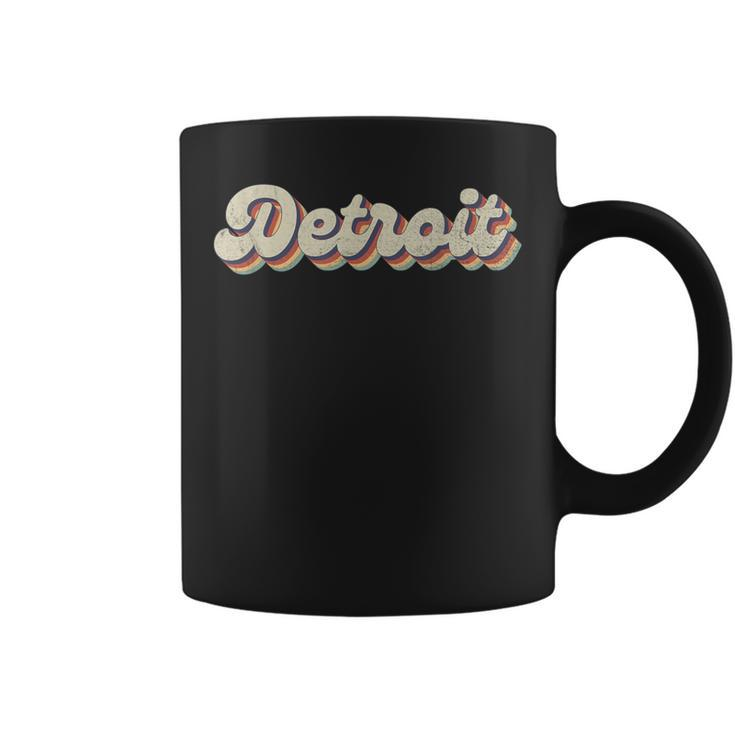 70'S 80'S Usa City Vintage Detroit Coffee Mug