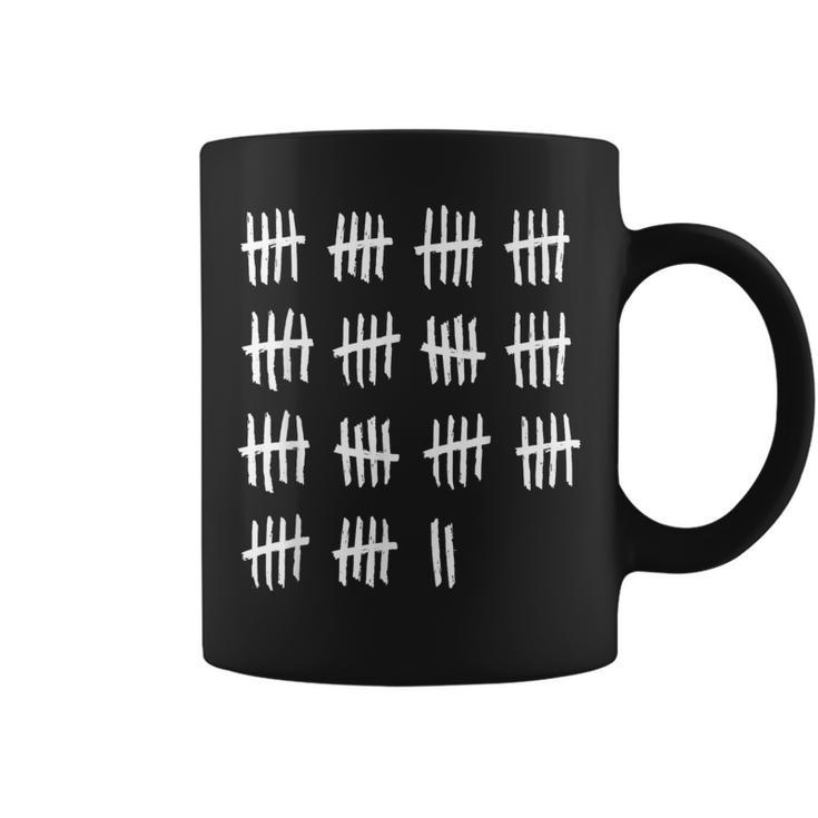72Nd Birthday Outfit 72 Years Old Tally Marks Anniversary Coffee Mug