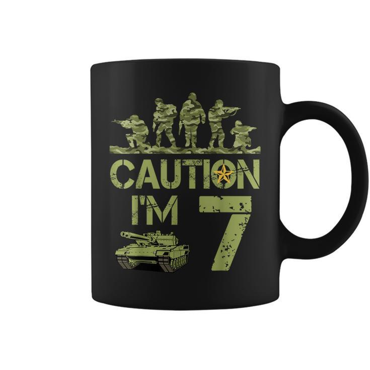 7Th Army Birthday Military I'm 7 Year Old Camo Birthday Coffee Mug