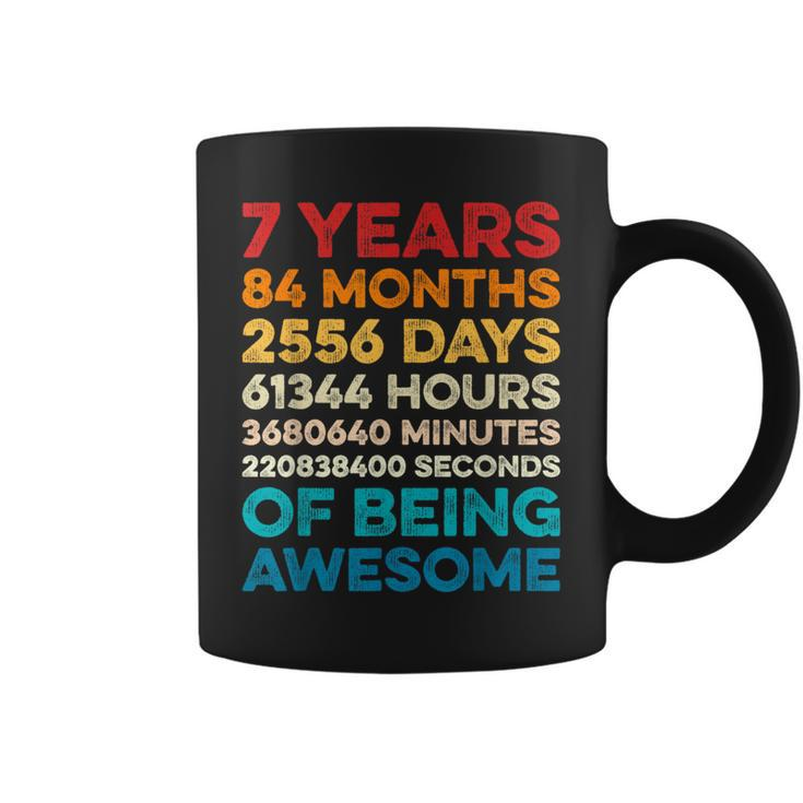 7Th Birthday 7 Years Of Being Awesome Vintage 7 Years Old Coffee Mug