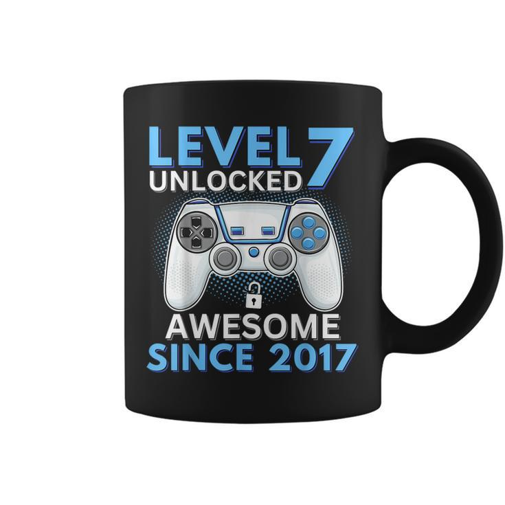 7Th Birthday Boy Seven Gamer Level 7 Unlocked Coffee Mug