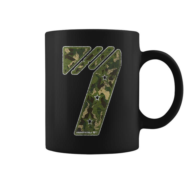 7Th Birthday Soldier 7 Year Old Military Themed Camo Coffee Mug