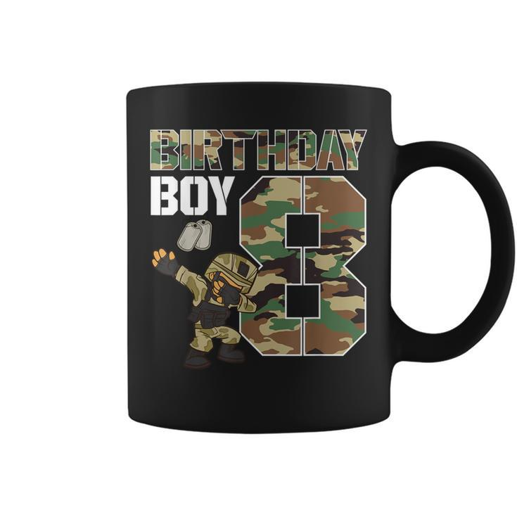 8 Year Old Boy Military Army 8Th Birthday Boy Coffee Mug