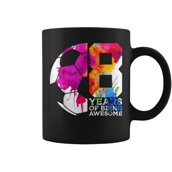 8 Years Of Being Awesome Soccer 8Th Birthday Coffee Mug