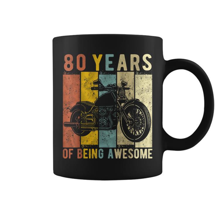 80 Year Old Motorcycle Birthday Vintage Retro 80Th Birthday Coffee Mug