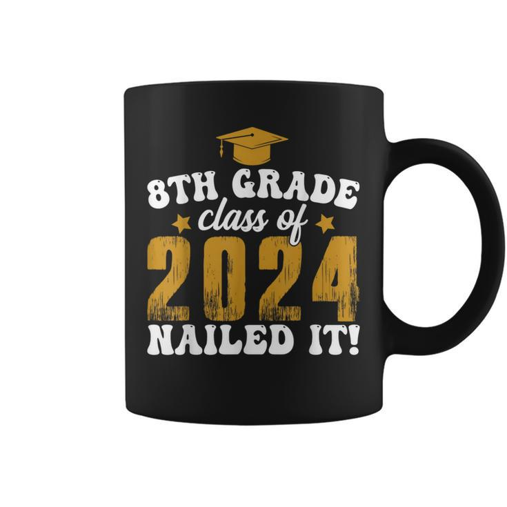 8Th Grade Class Of 2024 Nailed It Kid Boy Graduation Coffee Mug